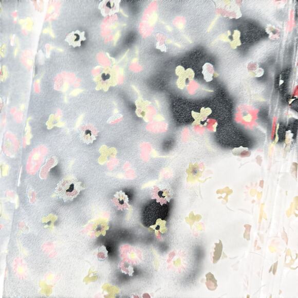 Abercrombie & Fitch Women's XL Y2K Style Chic Floral Ruche Satin Blouse Black - Picture 6 of 9